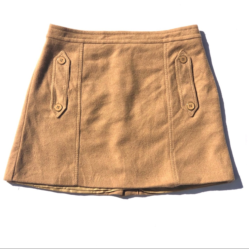 TOPSHOP Wool High Waisted Mini Skirt w/ Pockets